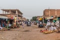 SHENDI, SUDAN - MARCH 5, 2019: View of a street in Shendi, Sud