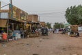 SHENDI, SUDAN - MARCH 5, 2019: View of a street in Shendi, Sud Royalty Free Stock Photo
