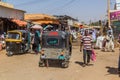 SHENDI, SUDAN - MARCH 6, 2019: View of a street in Shendi, Sud