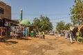 SHENDI, SUDAN - MARCH 6, 2019: View of a street in Shendi, Sud