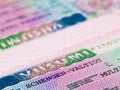 Shengen visa Royalty Free Stock Photo