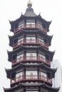 The brick tower style pavilion - Chinese Jiangnan typical Shengjin tower Royalty Free Stock Photo