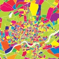 Shenyang, China, colorful vector map