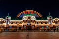 SHENYANG, CHINA - 01 JAN 2019 : Facade of night scene Shenyang Railway Station in Shenyang China Royalty Free Stock Photo