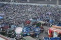 Shenzhen, China: abandoned vehicle storage field