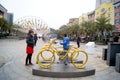 Shenzhen, China: bicycle sculpture landscape