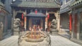 Shenzhen, China: burn incense and worship Buddha in the temple