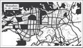 Shenzhen China City Map in Black and White Color in Retro Style. Outline Map