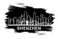 Shenzhen China City Skyline Silhouette. Hand Drawn Sketch Royalty Free Stock Photo