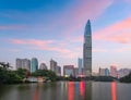 Shenzhen, China City Skyline at Twilight