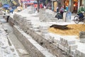 Shenzhen, China: Construction of the drainage gou