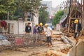 Shenzhen, China: construction sites and workers Royalty Free Stock Photo
