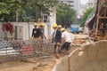 Shenzhen, China: construction sites and workers Royalty Free Stock Photo