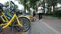 Shenzhen, China: the current situation of street bike sharing, some has been damaged