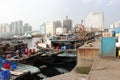 Shenzhen, China, fishing boat docked in shekou seaport