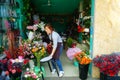 Shenzhen, China: the flower shop landscape of young women