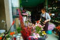 Shenzhen, China: the flower shop landscape of young women