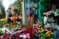 Shenzhen, China: the flower shop landscape of young women