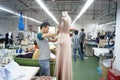 Shenzhen, China: garment factory workshop Royalty Free Stock Photo