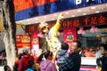 Shenzhen, China: Gold jewelry store promotions, clown performances