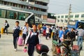 Shenzhen, China: high school students return to school after the completion of the outdoor Labor Technology