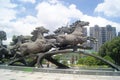 Shenzhen, China: horse sculpture landscape