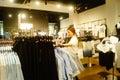 Shenzhen, China: interior view of clothing store