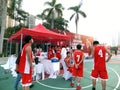 Shenzhen, China: KFC three player basketball match landscape