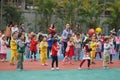 Shenzhen, China: kindergarten playground, children in activities