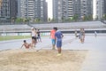 Shenzhen, China: long jump training