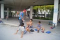 Shenzhen, China: long jump training