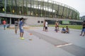 Shenzhen, China: long jump training