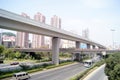 Shenzhen china: longgang avenue viaduct Royalty Free Stock Photo