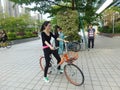 Shenzhen, China: in the morning, women are exercising.