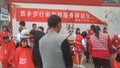 Shenzhen, China: party and group service stations offer free haircuts for citizens