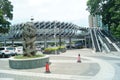 Shenzhen, China: pedestrian bridge