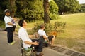 Shenzhen, China: people flying kites