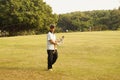 Shenzhen, China: people flying kites Royalty Free Stock Photo