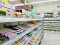 Shenzhen, China: Pharmacy indoor landscape, display of drugs