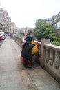 Shenzhen, China: picking up litter