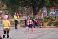 Shenzhen, China: playing pulley children