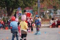 Shenzhen, China: playing pulley children
