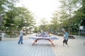 Shenzhen, China: playing table tennis