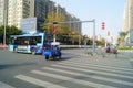 Shenzhen, China: preventing and fighting the new coronavirus pneumonia, street traffic and building landscapes