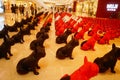 Shenzhen, China: rows of animal statues are displayed as landscapes in the large shopping square