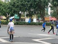 Shenzhen, China: runners run during the baoan international marathon