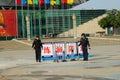 Shenzhen, China: security guard fire drill