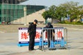 Shenzhen, China: security guard fire drill