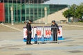 Shenzhen, China: security guard fire drill