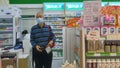 Shenzhen, China: seniors buy medicines at pharmacies, etc. Royalty Free Stock Photo